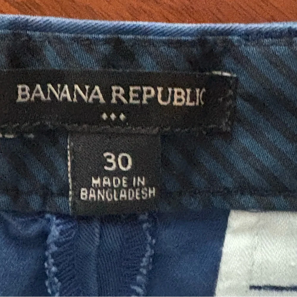 Banana Republic Deck Shorts Men’s Blue Button Front Casual Summer Golf Size 30